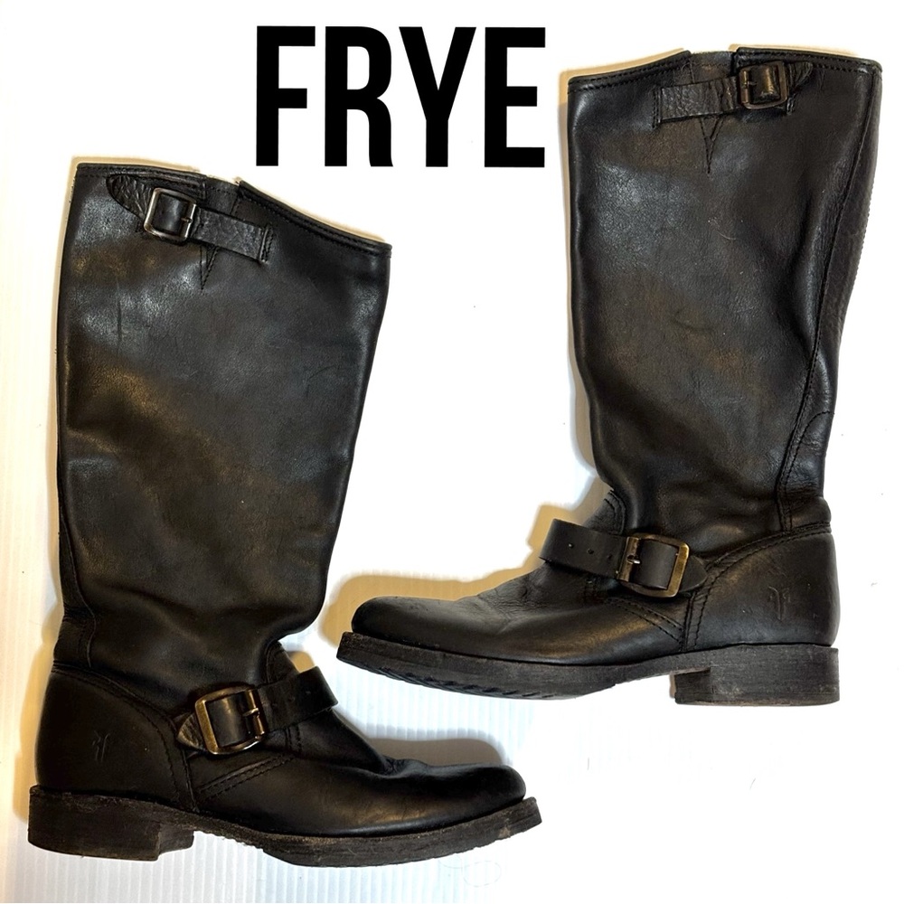 FRYE Veronica Slouch Tall Boots 8.5 Black